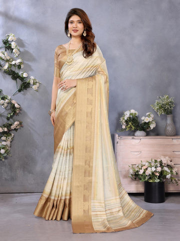Ethnic Motifs Zari Woven Design Banarasi Saree