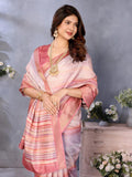 Ethnic Motifs Zari Woven Design Banarasi Saree