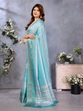 Ethnic Motifs Zari Woven Design Banarasi Saree