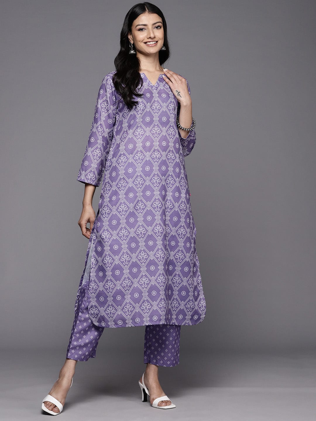 Printed Kurta with Trousers  With Dupatta