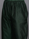 Varanga Women Green Kurta With Round Neck With Solid Bottom With Printed Dupatta