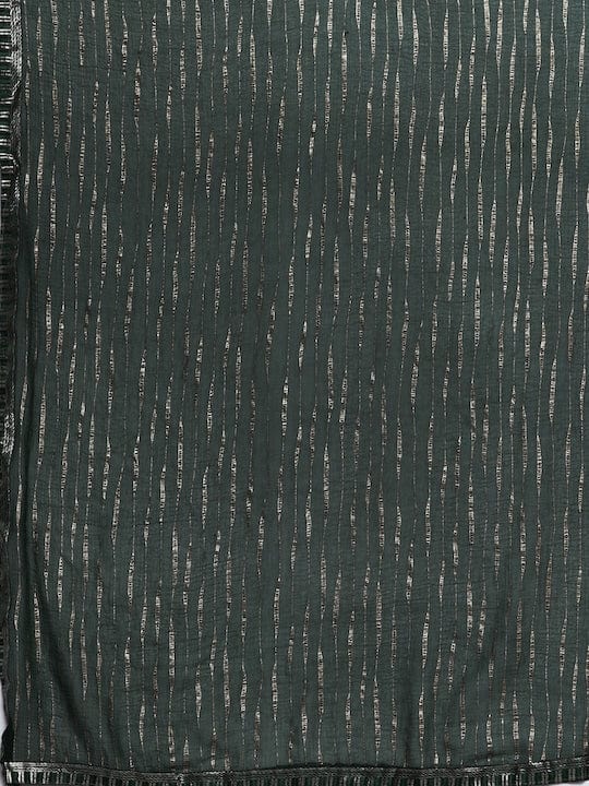 Varanga Green Embroidered Yoke Straight Kurta With Bottom And Dupatta