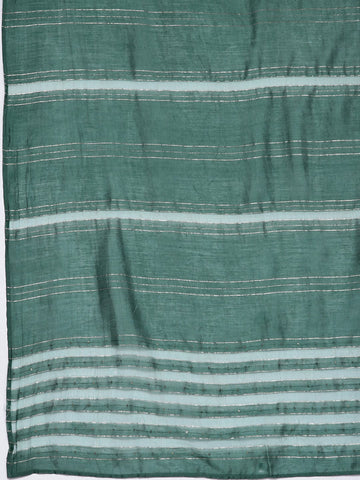 Varanga Sea Green Embroidered Kurta With Straight Pant And Dupatta
