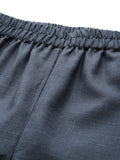 Varanga Women Grey Solid A-Line Tunic Paired With Tonal Bottom