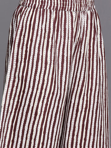 Varanga Women Printed Pleated Pure Cotton Kurta with Palazzos & Dupatta