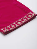 Varanga Women Pink Zari Embroidered Kurta With With Bottom And Embroidered Dupatta