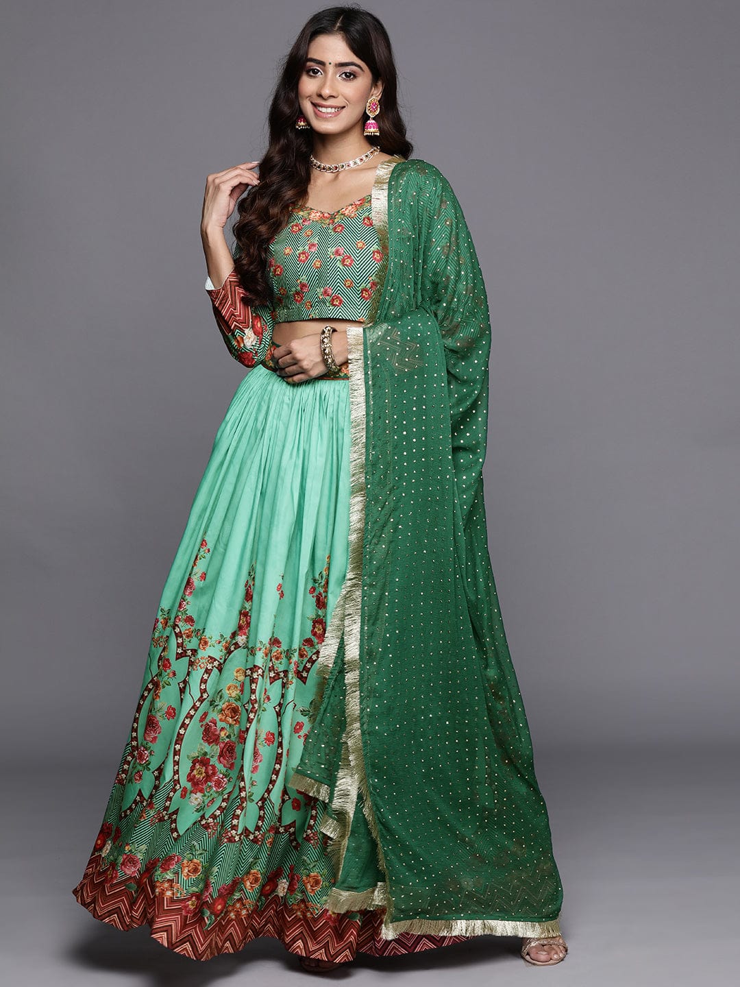 Varanga Embellished Ready To Wear Lehenga & Blouse With Dupatta