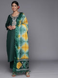 varanga floral zari embroidered kurta with trousers dupatta