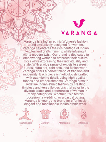 Varanga Lavender Thread Work Embroidered Straight Kurta With Sharara And Dupatta