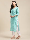KSUT Women Blue Printed Kurta