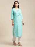 KSUT Women Blue Printed Kurta