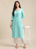 KSUT Women Blue Printed Kurta