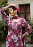 Varanga V-Neck Mirror & Sequins Embellished Kurta With Bottom & Chiffon Dupatta