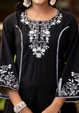 Varanga Ethnic Motif Thread Embroidered A-Line Kurta Lace Detailing With Afghani Bottom & Dupatta